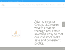 Tablet Screenshot of adamsinvestorgroup.com